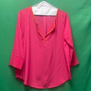Hot pink and orange blouse